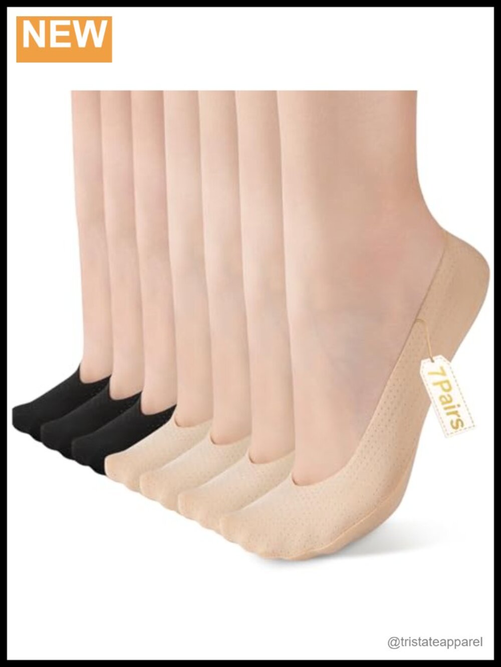 Womens No Show Socks 7 Pairs Ultra Low Cut Liner Non Slip Invisible Hidden
